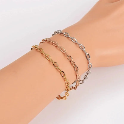 Classic Style Commute Geometric 304 Stainless Steel Bracelets In Bulk