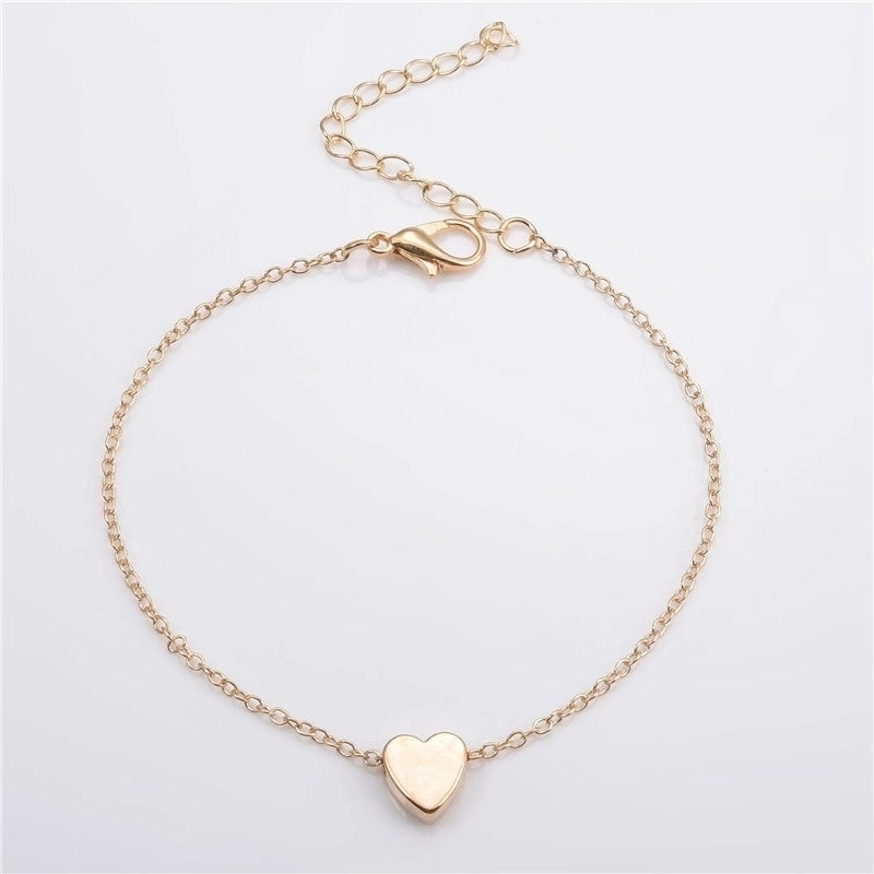 Fashion Heart Shape Alloy Titanium Steel Plating Rhinestones Artificial Pearls Women\'S Bracelets