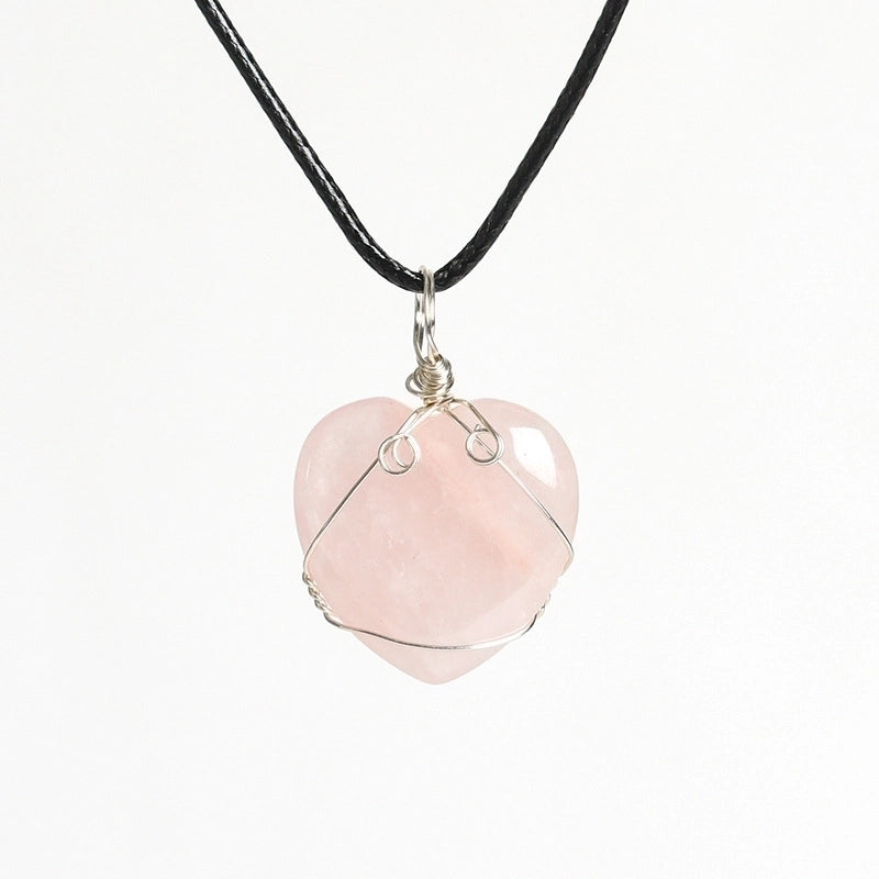 Natural Crystal Stone Mini Stars Heart Mushroom Handmade Pendant