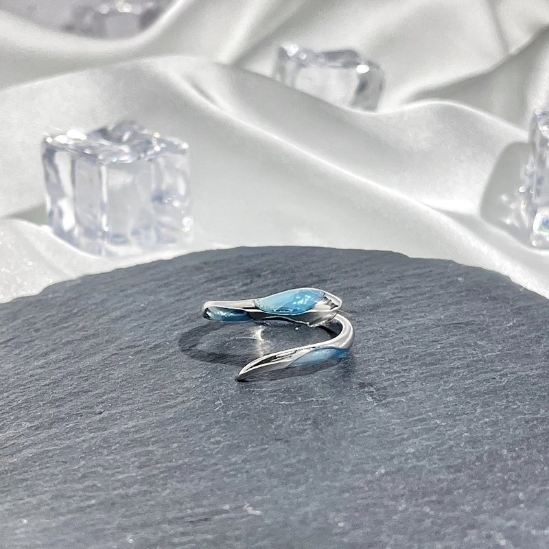 Hip-Hop Cool Style Snake Copper Plating Inlay Rhinestones Open Rings