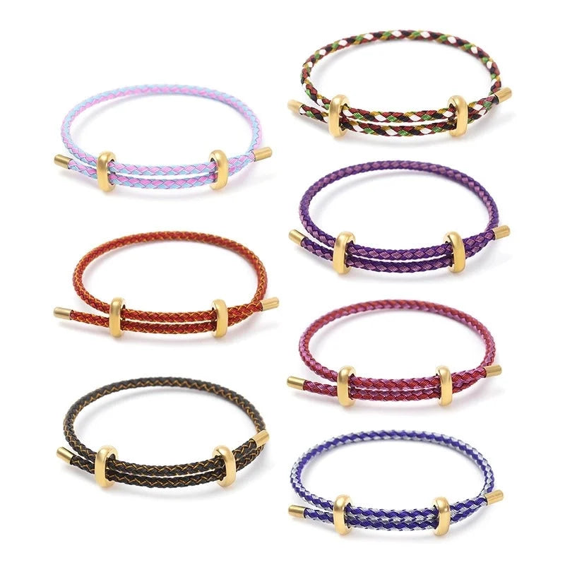 Minimalist Solid Color 304 Stainless Steel Bracelets In Bulk