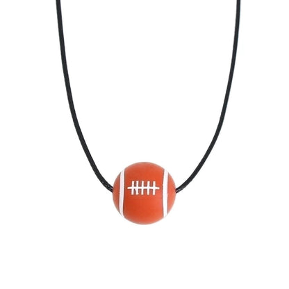 Jewelry Minimalist Basketball 304 Stainless Steel Silica Gel Pendant Necklace