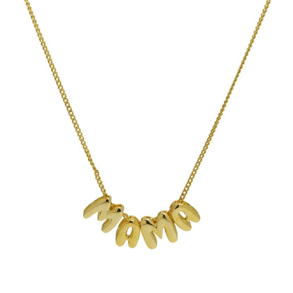 Brass Minimalist Plating Letter Pendant Necklace