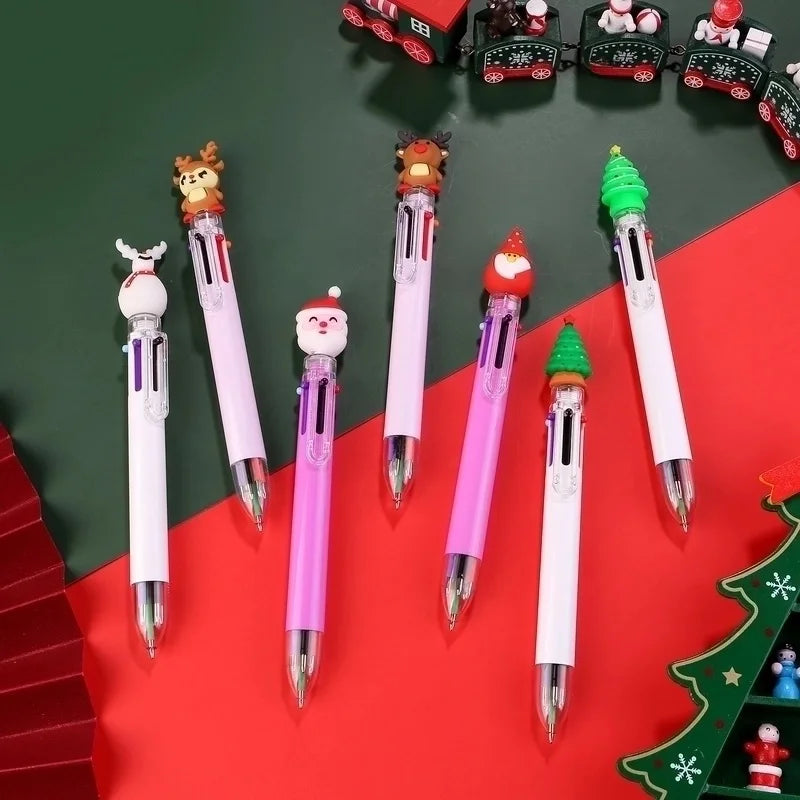 1 Piece Christmas Tree Santa Claus Learning Christmas Plastic Silica Gel Cute Ballpoint Pen