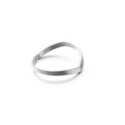 Minimalist Geometric Stainless Steel Open Rings
