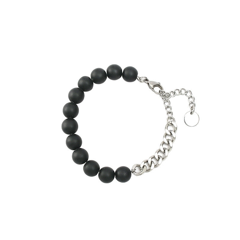 Minimalist Geometric Titanium Steel No Inlaid Stainless Steel Bracelets In Bulk