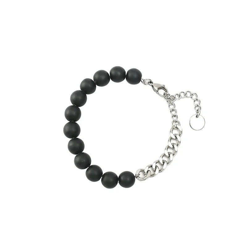 Minimalist Geometric Titanium Steel No Inlaid Stainless Steel Bracelets In Bulk