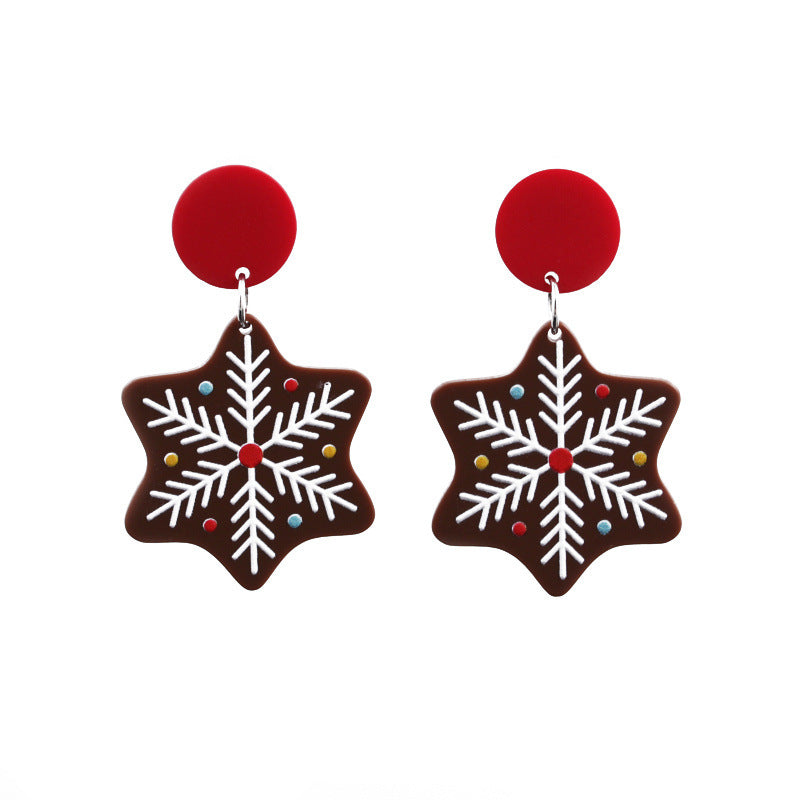 Christmas Earrings Christmas Old Man Bell Snowman Earrings Studs