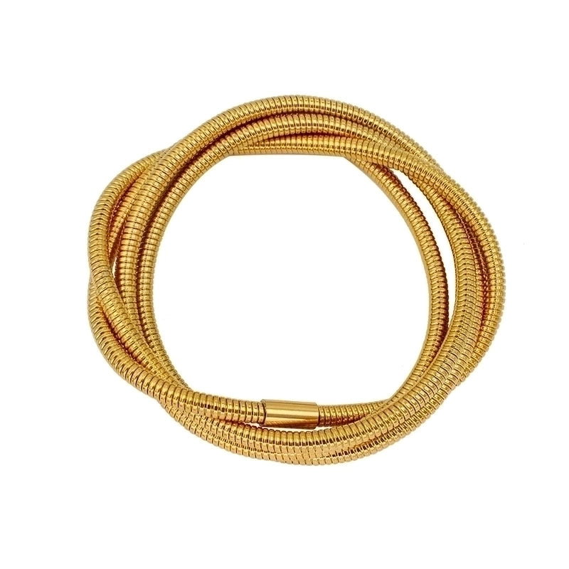 Minimalist Geometric 304 Stainless Steel 18K Gold Plated Bangle In Bulk
