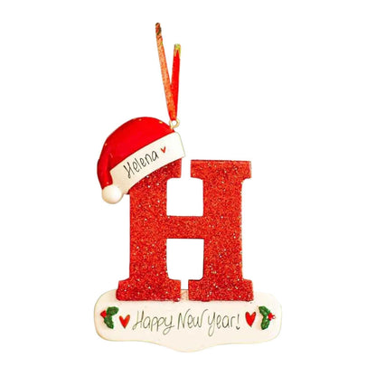 Cross-border Hot 26 English Letters Car Pendant Christmas Tree Decorative Ornaments Home Decorations