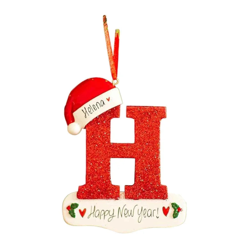Cross-border Hot 26 English Letters Car Pendant Christmas Tree Decorative Ornaments Home Decorations