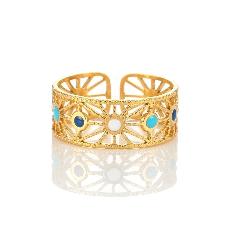 Elegant Minimalist Geometric 304 Stainless Steel Enamel Stainless Steel Rings