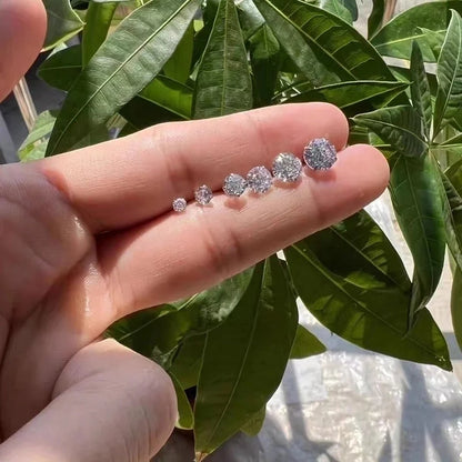 1 Set 1 Pair Minimalist Classic Style Round Plating Inlay Stainless Steel Zircon 18k Gold Plated Ear Studs