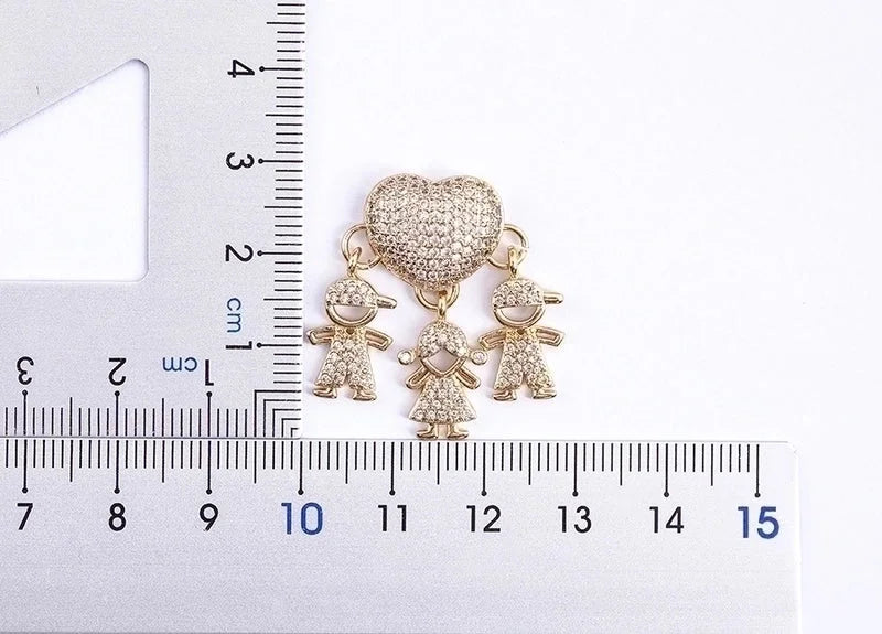 2 Pieces Exaggerated Novelty Modern Style Human Copper Plating Inlay 18K Gold Plated Zircon Pendant Necklace