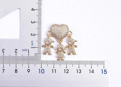 2 Pieces Exaggerated Novelty Modern Style Human Copper Plating Inlay 18K Gold Plated Zircon Pendant Necklace