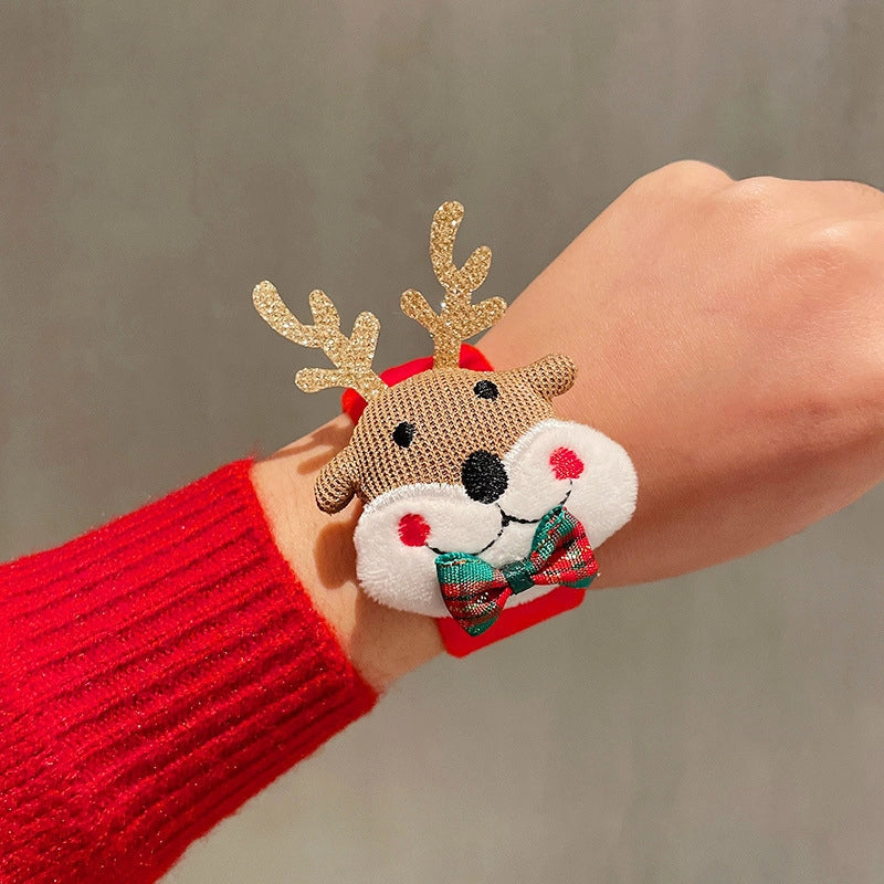 Christmas Cute Santa Claus Elk Alloy Fleece Cloth Tape Holiday Family Gathering Party Party Accessories