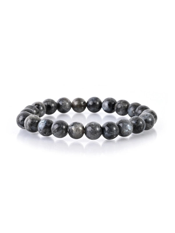 2 Pieces Casual Minimalist Round Natural Stone Lava Rock Bracelets In Bulk