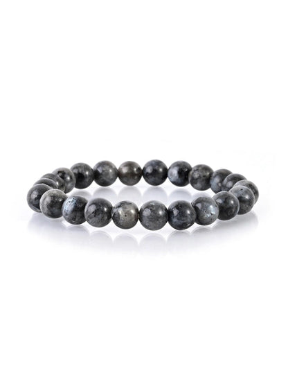 2 Pieces Casual Minimalist Round Natural Stone Lava Rock Bracelets In Bulk