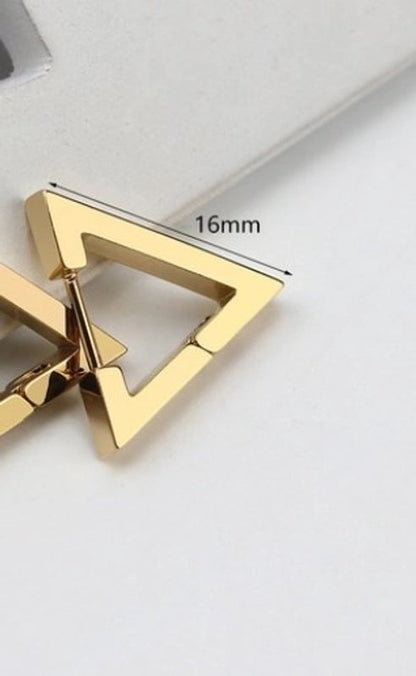 1 Piece Minimalist Solid Color Plating Stainless Steel Silver Plated Earrings