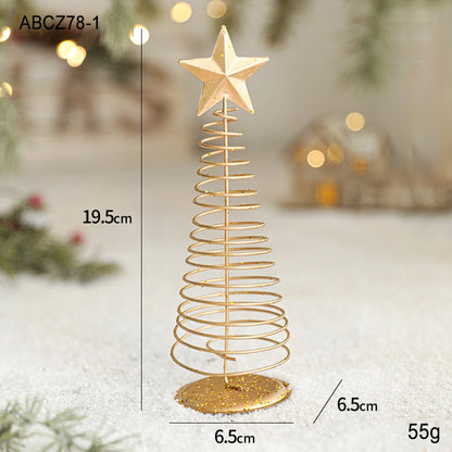 Christmas Elegant Lady Minimalist Christmas Tree Iron Holiday Daily Selfie Ornaments Decorations Table Decoration