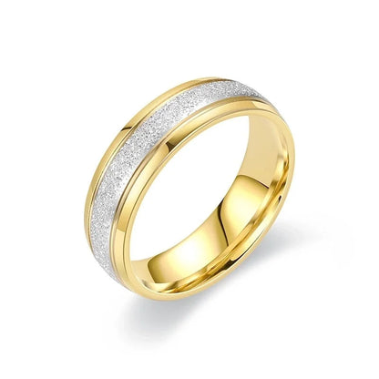 IG Style Circle Titanium Steel 18K Gold Plated Plating Rings