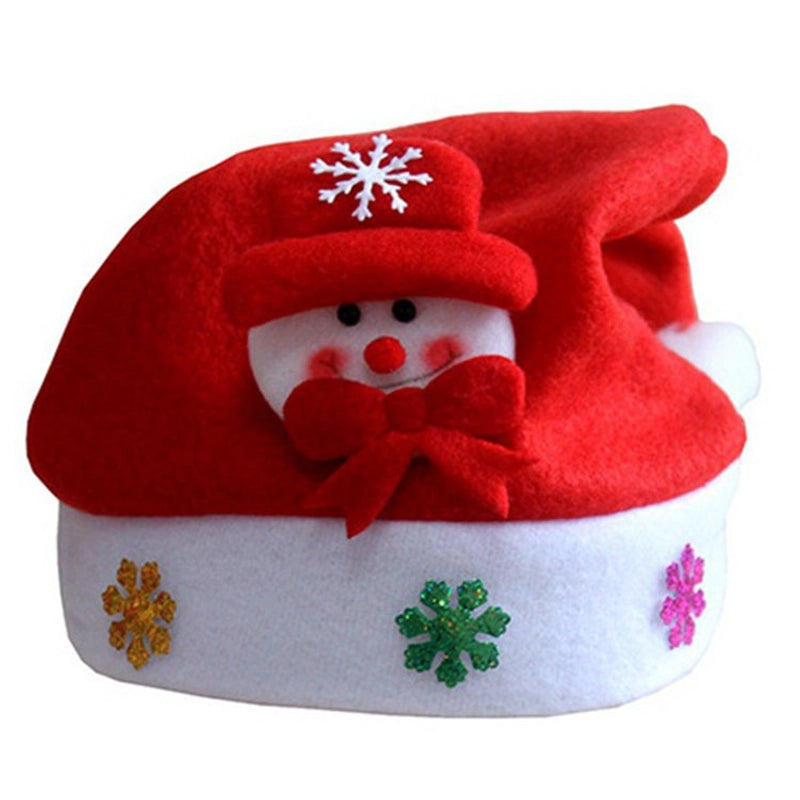 Creative Christmas Decorations Luminous Christmas Brushed Cloth Children's Hat Christmas Gift Cartoon Christmas Hat