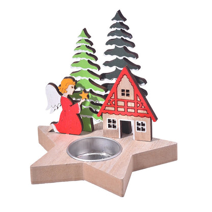 Christmas Cute Christmas Tree Santa Claus Elk Wood Party Festival