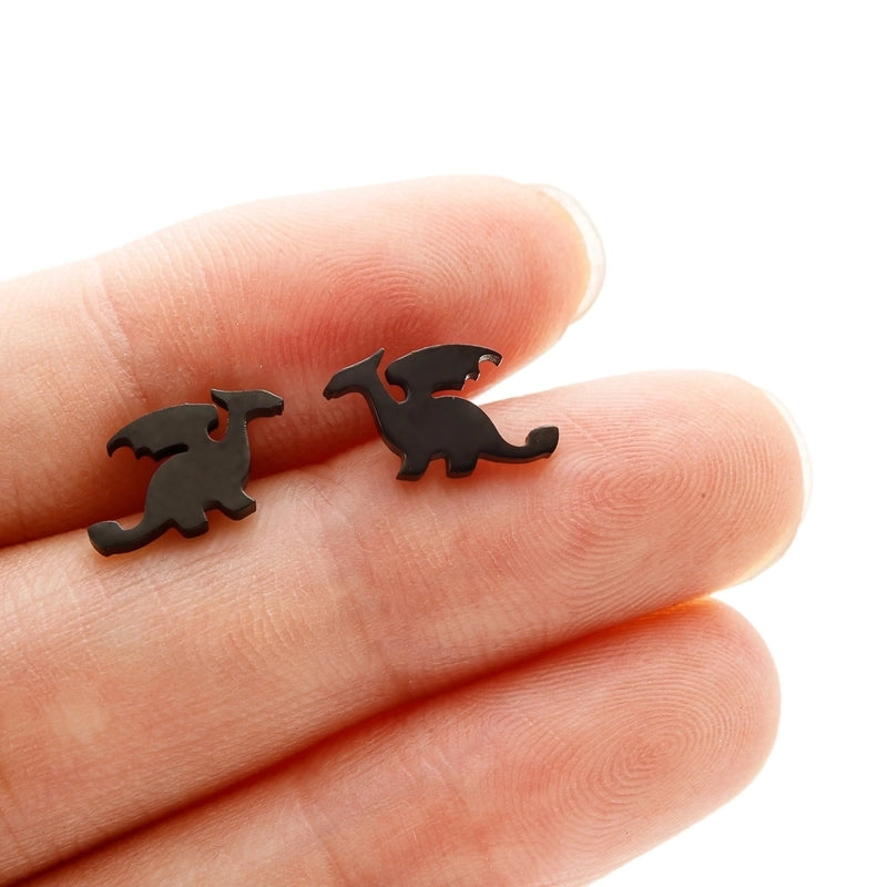 1 Pair Sweet Minimalist Artistic Heart Shape Butterfly Polishing 304 Stainless Steel 18K Gold Plated Ear Studs