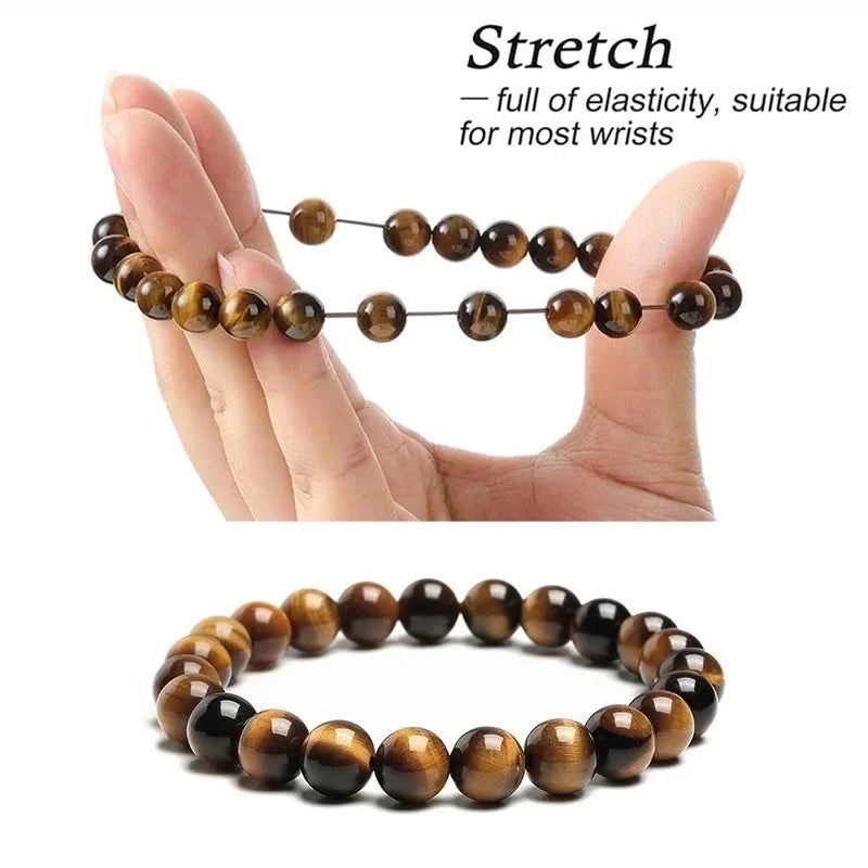 Minimalist Classic Style Round Natural Stone Bracelets In Bulk