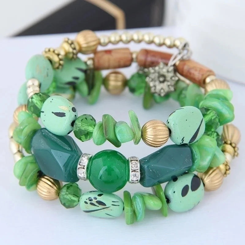 Casual Minimalist Irregular Alloy Gravel Beaded Bracelets
