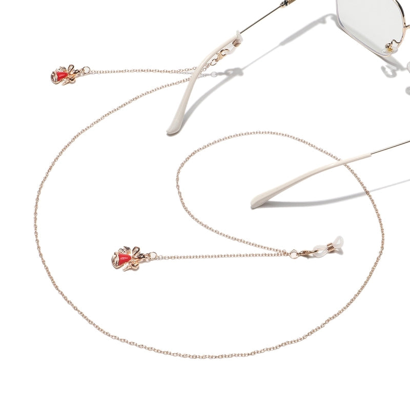 Cute Christmas Tree Santa Claus Bell Alloy Women's Glasses Chain Glasses Chain Glasses