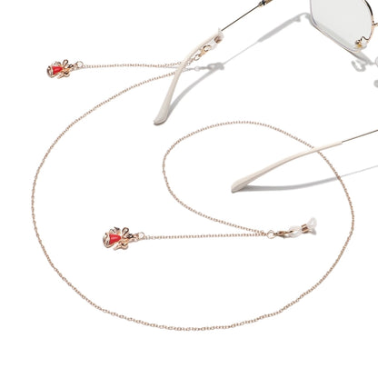 Cute Christmas Tree Santa Claus Bell Alloy Women's Glasses Chain Glasses Chain Glasses