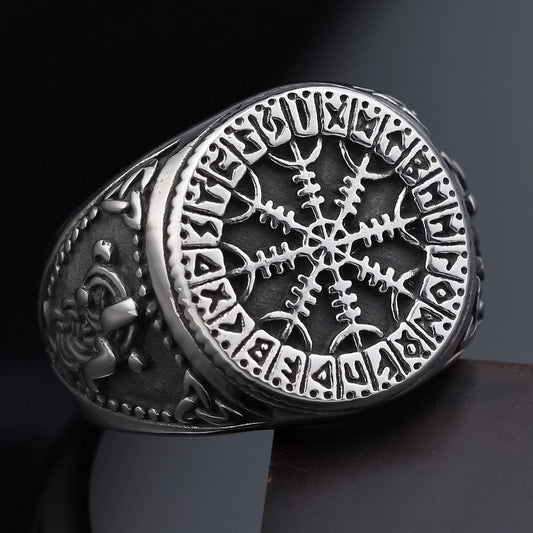 Hip-Hop Streetwear Snowflake 304 Stainless Steel Men's Rings