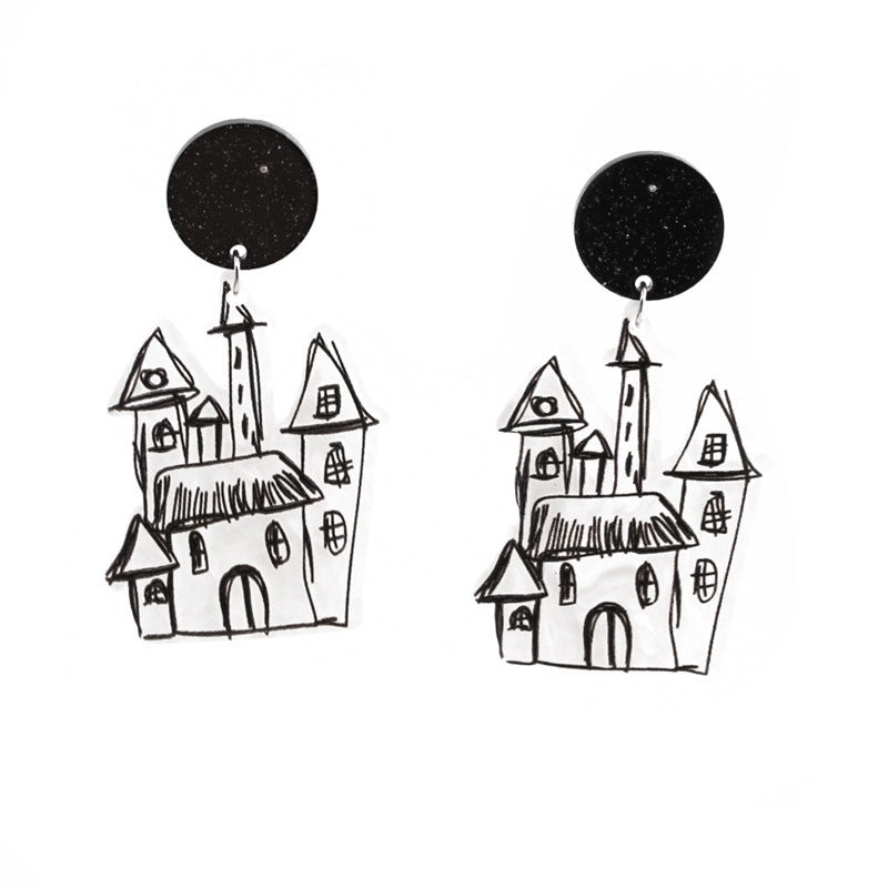 Halloween Ghost Skull Pumpkin Earrings