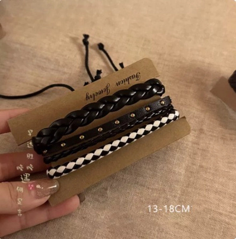 Casual Ethnic Style Round Tree Wings Pu Leather Wooden Beads Bodhi Beaded Braid Women's Bracelets