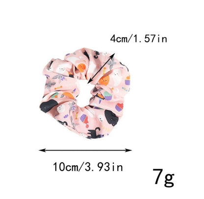 Halloween Cute Funny Pumpkin Bat Skull Hair Tie