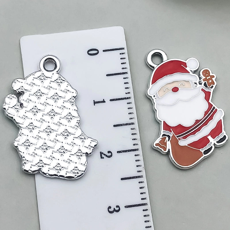 1 Piece 20 PCS/Package 17x14mm 23x18mm 23x23mm Alloy Christmas Tree Santa Claus Gingerbread Pendant Jewelry Accessories