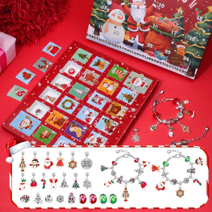 1 Set Zinc Alloy Christmas Tree Santa Claus Snowman Advent Calendar Jewelry Accessories