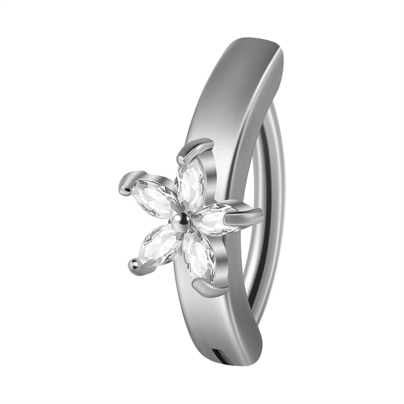 1 Piece Belly Rings Casual Hawaiian Tropical Flower Butterfly 304 Stainless Steel Inlay Zircon