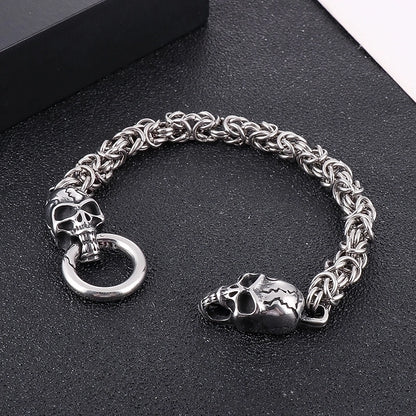 Punk Skull Titanium Steel Halloween Men's Bracelets