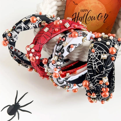 Halloween Cute Funny Women's Spider Web Skull Hair Band