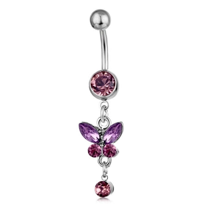 Belly Rings Fashion Bow Knot Rhinestone