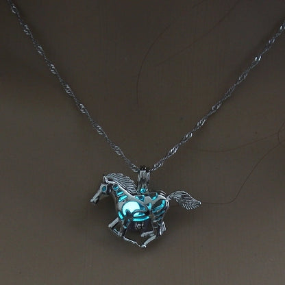 Luminous Hollow Snowflake Pendant Necklace