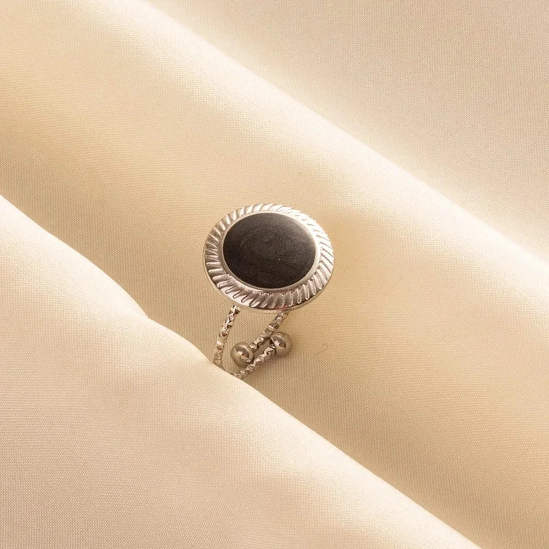 Basic Modern Style Classic Style Geometric Round 304 Stainless Steel 18K Gold Plated Polishing Enamel Open Rings