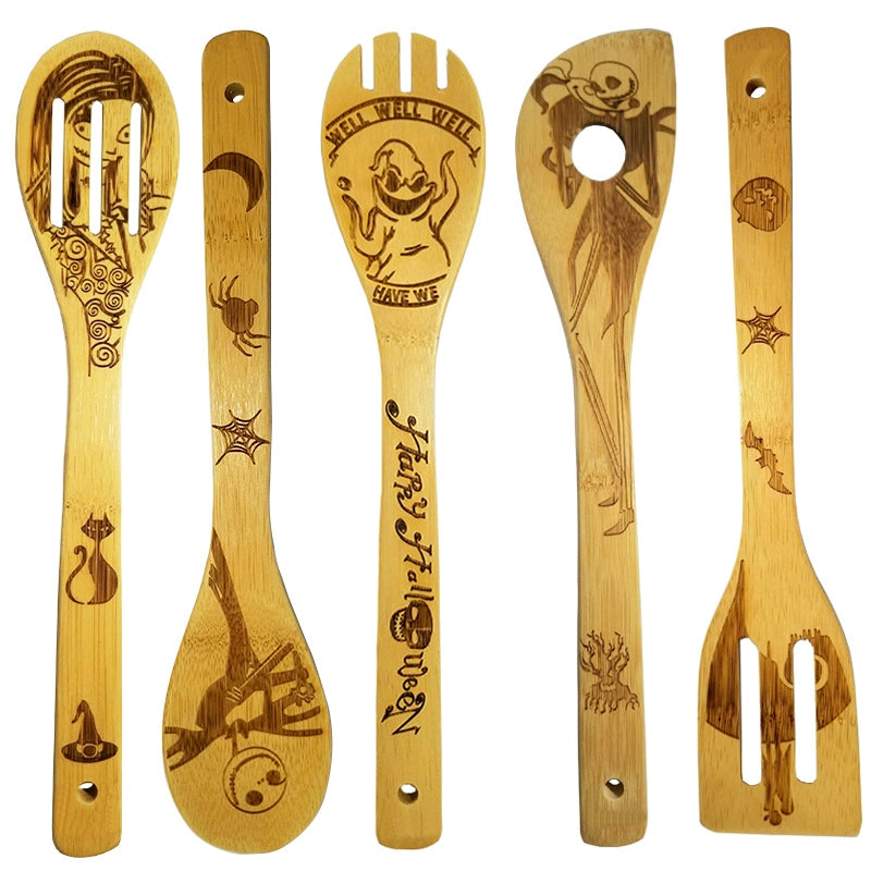 Minimalist Animal Letter Bamboo Shovel Kit 5 Pieces Set