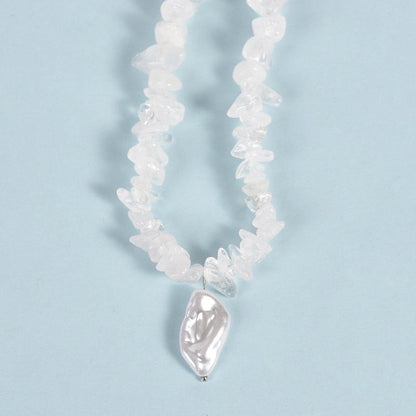 Fashion Geometric Crystal Beaded Necklace