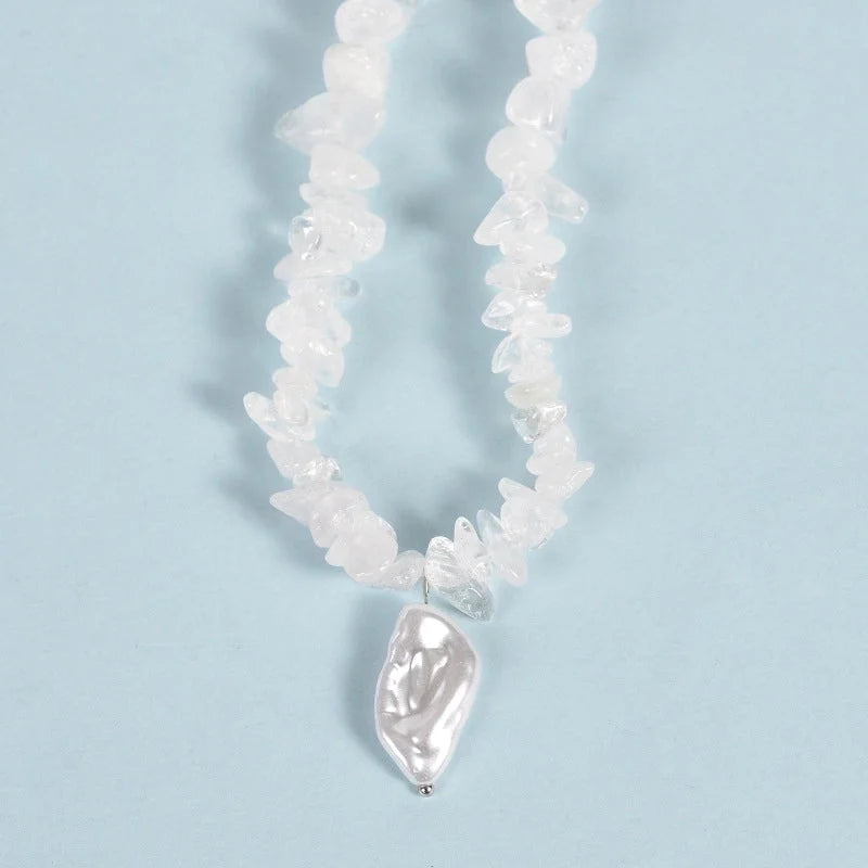 Fashion Geometric Crystal Beaded Necklace