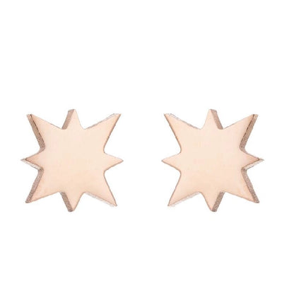 1 Pair Fashion Snowflake Plating 304 Stainless Steel 18K Gold Plated Ear Studs