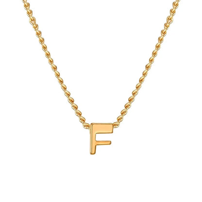 Elegant Letter 201 Stainless Steel 18K Gold Plated Pendant Necklace