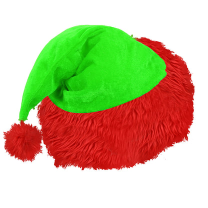 Mask 2023 Christmas Green Furry Monster Gloves Cosplay Santa Hat The Grinch